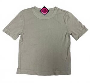 NEW CROWN JEWEL women's luxx cropped crew neck short sleeve tee in khaki